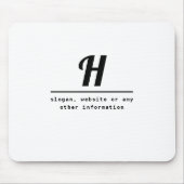 Retro-moderne Monogram & Business (oder andere) In Mousepad (Vorne)