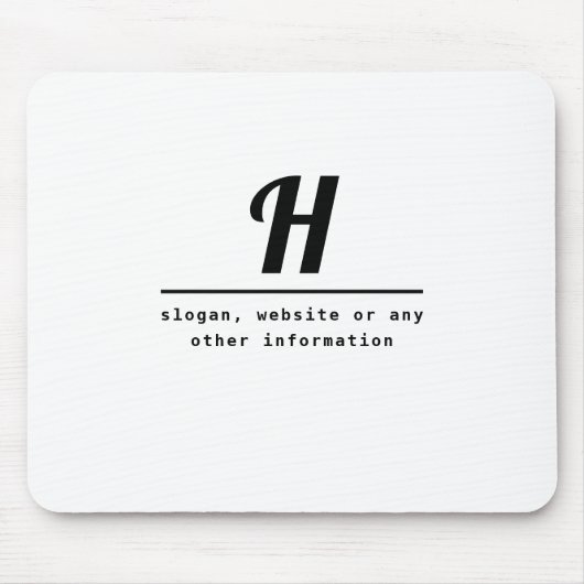 Retro-moderne Monogram & Business (oder andere) In Mousepad (Vorne)