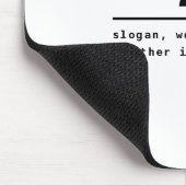 Retro-moderne Monogramm- & Geschäftsinformation (o Mousepad (Ecke)