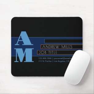 Retro-moderne Monogramme & editierbare Formen & Fa Mousepad