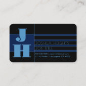 Retro-moderne Monogramme & editierbare Formen & Fa Visitenkarte (Vorderseite)