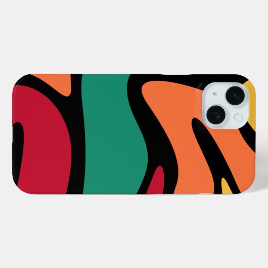 Retro Moderne Muster Case-Mate iPhone Hülle (Rückseite (Horizontal))