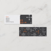 Retro moderne Muster-Visitenkarte Mini Visitenkarte (Vorne/Hinten)