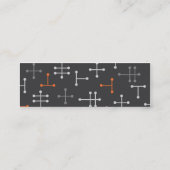 Retro moderne Muster-Visitenkarte Mini Visitenkarte (Rückseite)