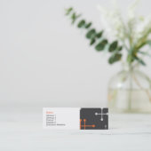 Retro moderne Muster-Visitenkarte Mini Visitenkarte (Stehend Vorderseite)