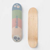 Retro Moderne Pastelkurven Personalisiert Skateboard (Vorderseite)