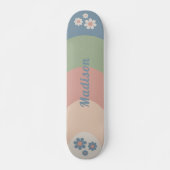 Retro Moderne Pastelkurven Personalisiert Skateboard (Vorne)