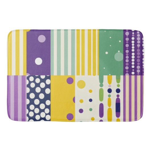 Retro Moderne Pop-Kunst des Mittelalters inspirier Badematte (Vorderseite)