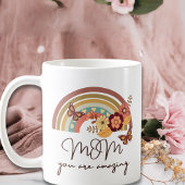 Retro Moderne Rainbow Blume, MAMA Sie sind Phantas Kaffeetasse