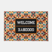 Retro Moderne Sammlung Abstrakter Plätze Fußmatte (Vorderseite)