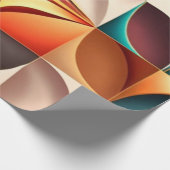 Retro Moderne Sammlung Abstrakter Plätze Geschenkpapier (Ecke)