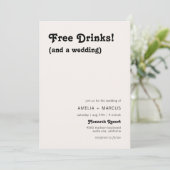 Retro Moderne, schicke Getränke für Hochzeiten Einladung (Stehend Vorderseite)