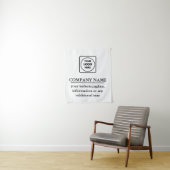 Retro-moderne Schwarz-Weiß-Custom-Branding-Kunst Wandteppich (Beispiel)