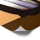 Retro Moderne schwarze und weiße Katze und Kitten Poster (Ecke)