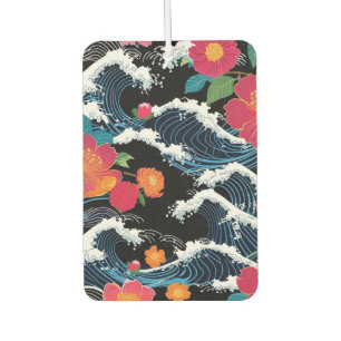 Retro Moderne Seigaiha Kirschblüten Japan Party Autolufterfrischer