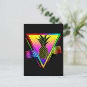 Retro Moderne Silhouette Ananas Sommerfrucht Postkarte (Stehend Vorderseite)