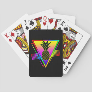 Retro moderne Silhouette Ananas Sommerfrucht Spielkarten