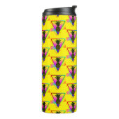 Retro Moderne Silhouette Ananas Sommerfrucht Thermosbecher (Nach links gedreht)