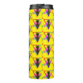 Retro Moderne Silhouette Ananas Sommerfrucht Thermosbecher (Rückseite)