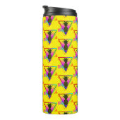 Retro Moderne Silhouette Ananas Sommerfrucht Thermosbecher (Nach rechts gedreht)