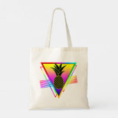 Retro Moderne Silhouette Ananas Sommerfrucht Tragetasche (Rückseite)