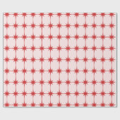Retro Moderne Sterne Mitte des Jahrhunderts Rot &  Geschenkpapier (Flach)