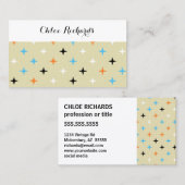 Retro Moderne Sternexplosion des Mittelalters Visitenkarte (Vorne/Hinten)