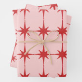 Retro Moderne Sternexplosionen Mitte des Jahrhunde Geschenkpapier Set (Beispiel)