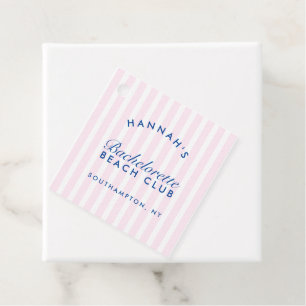 Retro Moderne Vintage Marine & Pink Bachelorette Geschenkanhänger