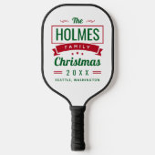 Retro Moderne Weihnachten Pickleball Schläger (Vorderseite)