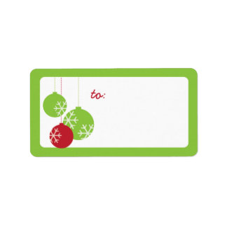 Retro Moderne Weihnachtsschmuck Weihnachtsmarken Adressaufkleber