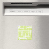 Retro Moderne weiße Rechtecke auf hellen Trauben Magnet (In Situ (Geschirrspüler))