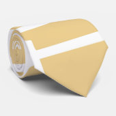 Retro moderne weiße Rechtecke auf Kamel Krawatte (Gerollt)