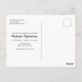 Retro Moderner Abschluss Einladung Postkarte (Rückseite)