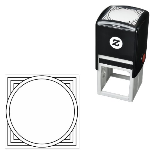 Retro-Moderner Art-Déco-Inspirierter geometrischer Permastempel (Beispiel)