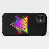 Retro-moderner Basketball Case-Mate iPhone Hülle (Rückseite (Horizontal))