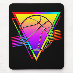 Retro-moderner Basketball Mousepad