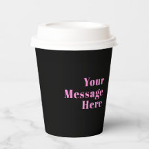 Retro-moderner bearbeitbarer Text | Schwarz & Pink
