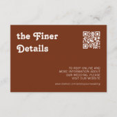 Retro Moderner Chic Terracotta Schachbrett Finden  Begleitkarte (Vorderseite)