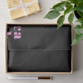 Retro-moderner editierbarer Text | Schwarz & Pink Seidenpapier (Geschenk)