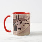 Retro moderner Entwurf - i-Liebe MCM 11 Unze-Tasse Tasse (Links)