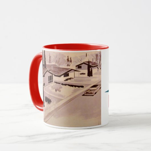 Retro moderner Entwurf - i-Liebe MCM 11 Unze-Tasse Tasse (Vorderseite Links)