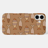 Retro Moderner Fisch, Tan, Beige und leicht braun Case-Mate iPhone Hülle (Rückseite (Horizontal))
