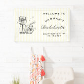 Retro Moderner Gelber Cocktail Bacheloretto Banner (Insitu)