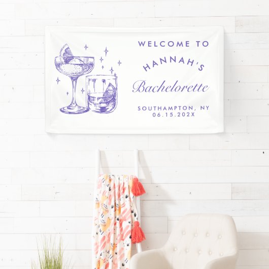 Retro Moderner Lila Cocktail Banner (Insitu)