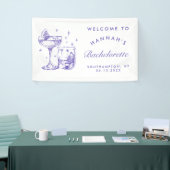 Retro Moderner Lila Cocktail Banner (Messeveranstaltung)