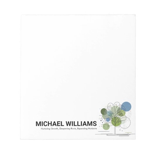 Retro Moderner Minimalistischer Treppencoach Blau/ Notizblock (Vorderseite)