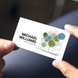 Retro Moderner Minimalistischer Treppencoach Blau/ Visitenkarte