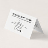 Retro Moderner Minimalistischer Treppencoach Blau/ Visitenkarten (Rückseite)