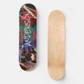 Retro Moderner Niedlicher Personalisierter Familie Skateboard (Vorderseite)